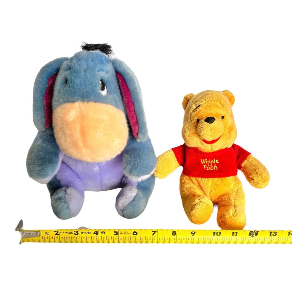 Disney Store Eeyore 10" Winnie the Pooh 8" Plush Stuffed Animal Detachable Tail - Picture 7 of 10